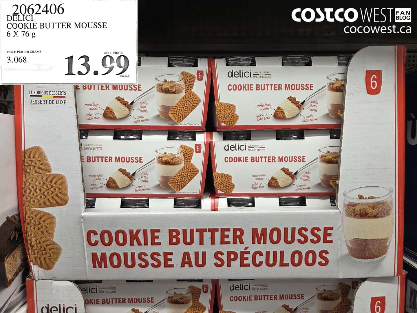 DELICI COOKIE BUTTER MOUSSE 6 X 76 G