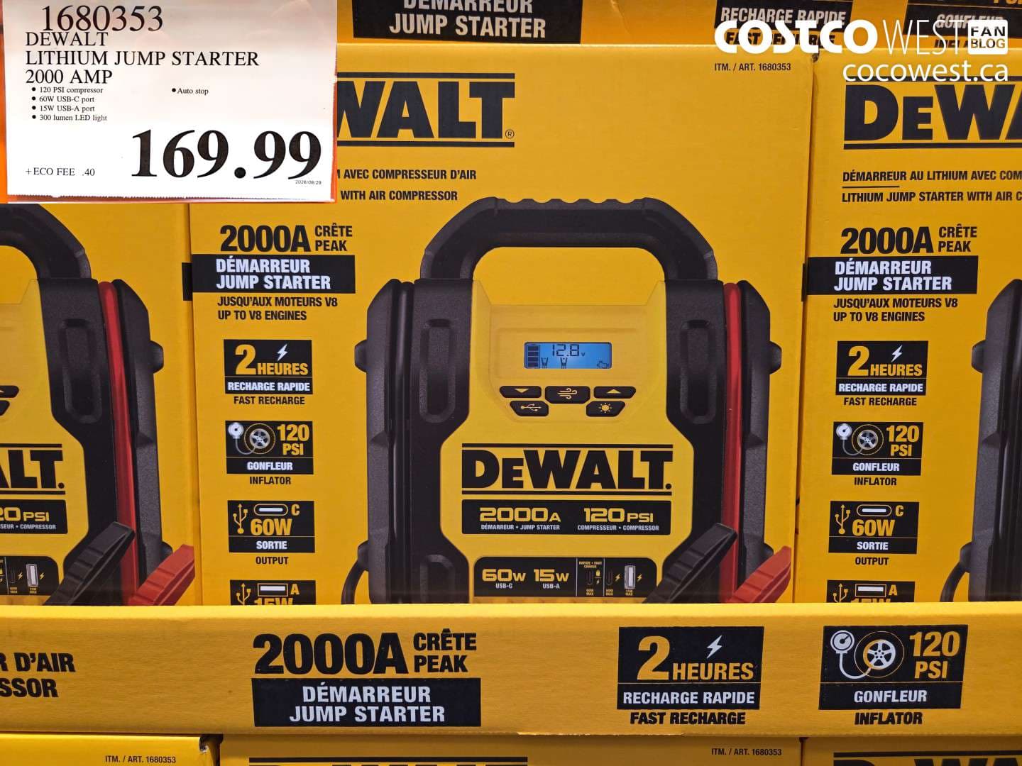 DEWALT LITHIUM JUMP STARTER 2000 AMP