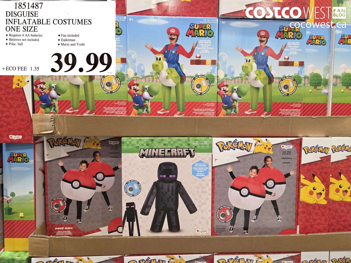 DISGUISE INFLATABLE COSTUMES ONE SIZE