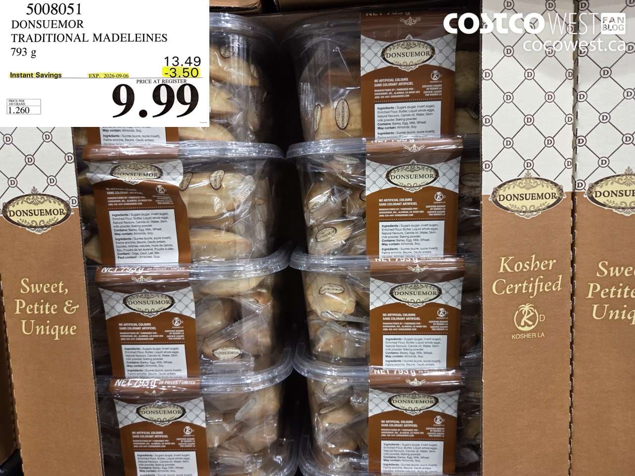 donsuemor traditional madeleines 793 g