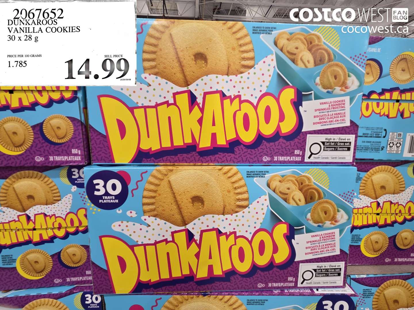 DUNKAROOS VANILLA COOKIES 30 X 28 G