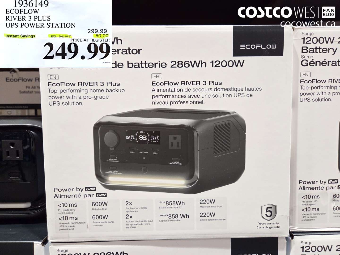 ecoflow river 3 plus ups power station