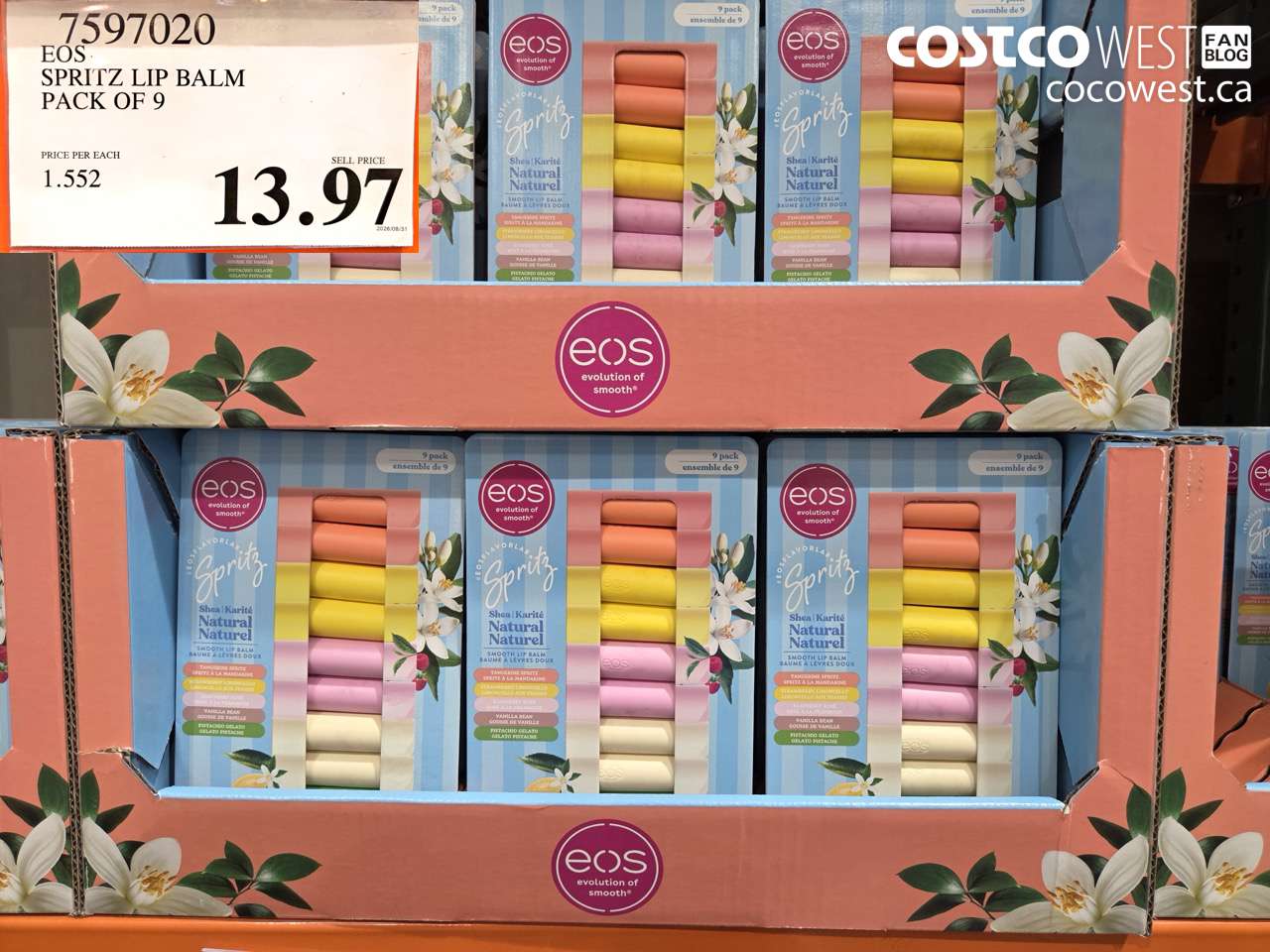 eos spritz lip balm pack of 9