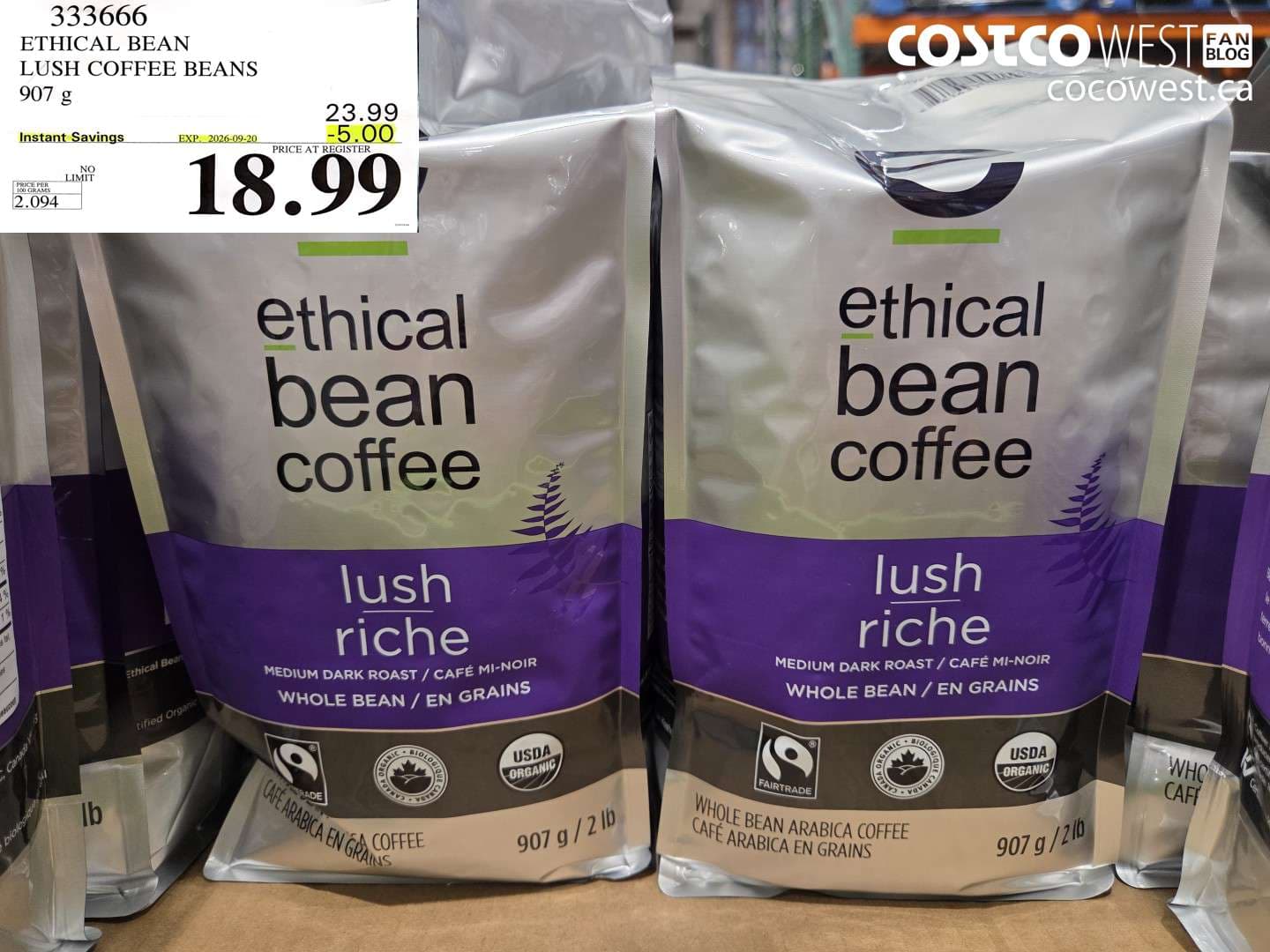 ethical bean lush coffee beans 907 g