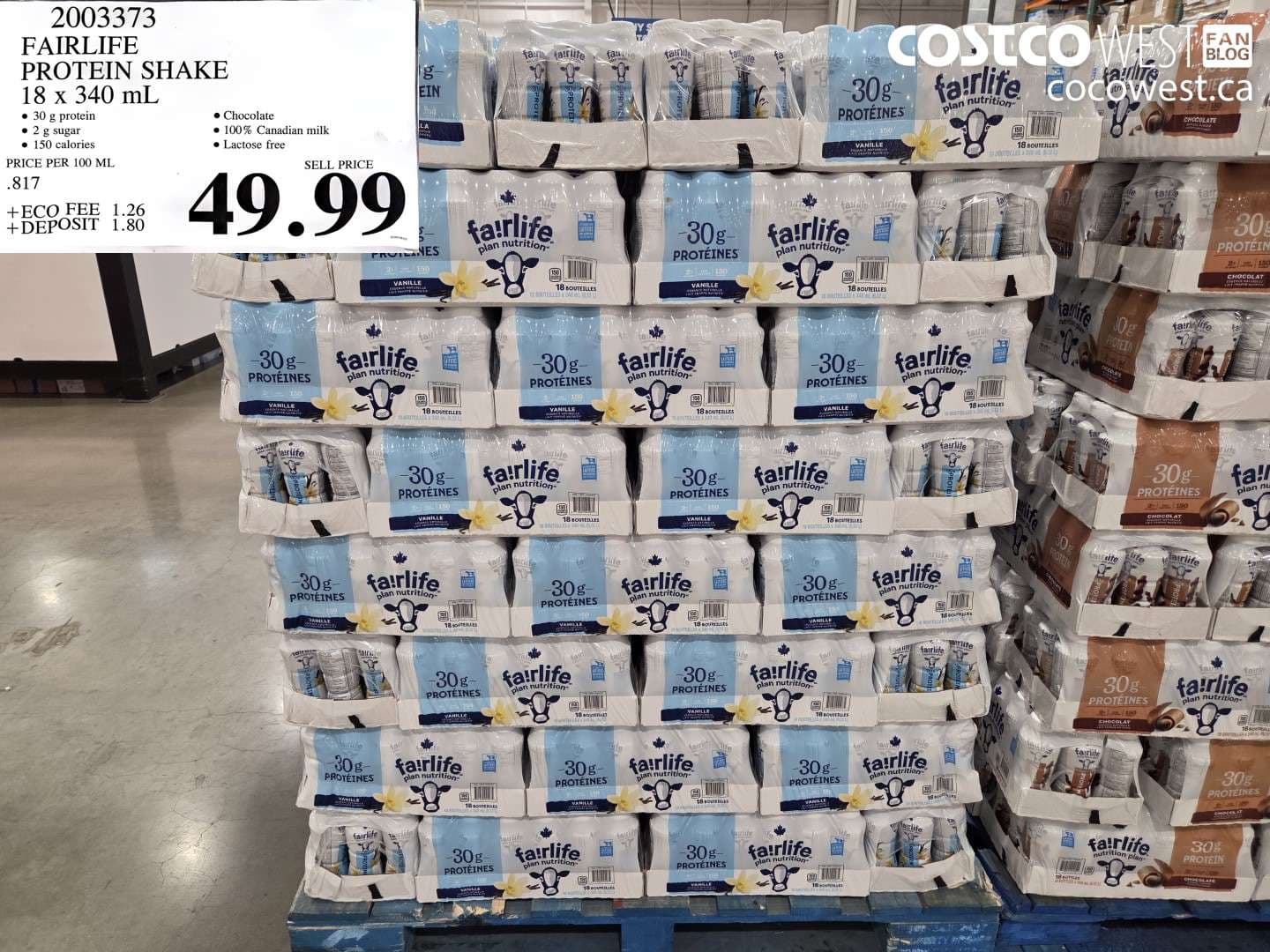 fairlife protein shake 18 x 340 ml