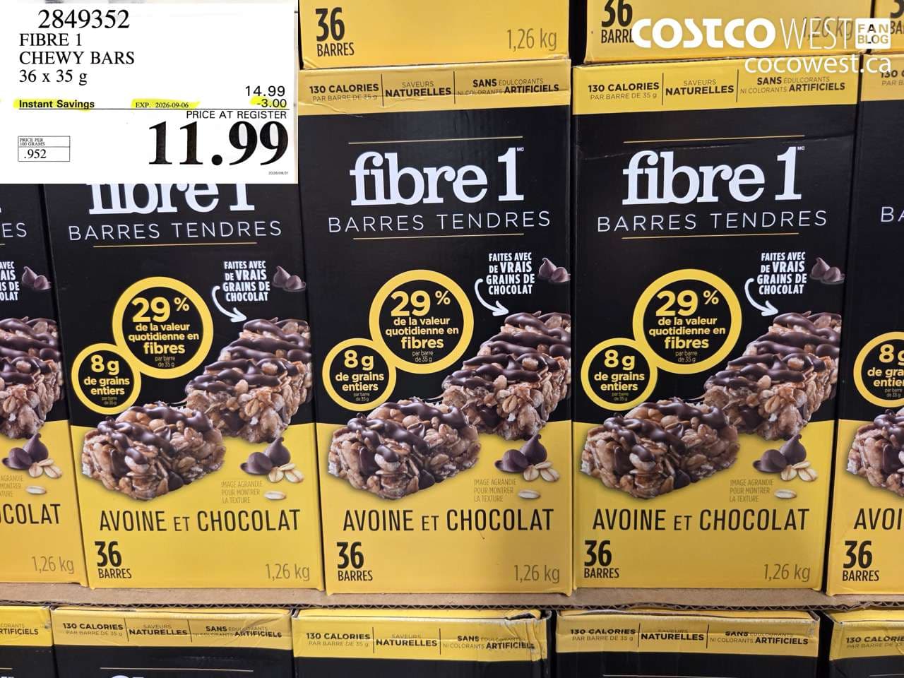 FIBRE 1 CHEWY BARS 36 X 35 G