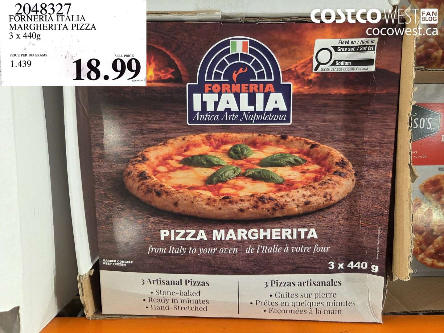 forneria italia margherita pizza 3 x 440g