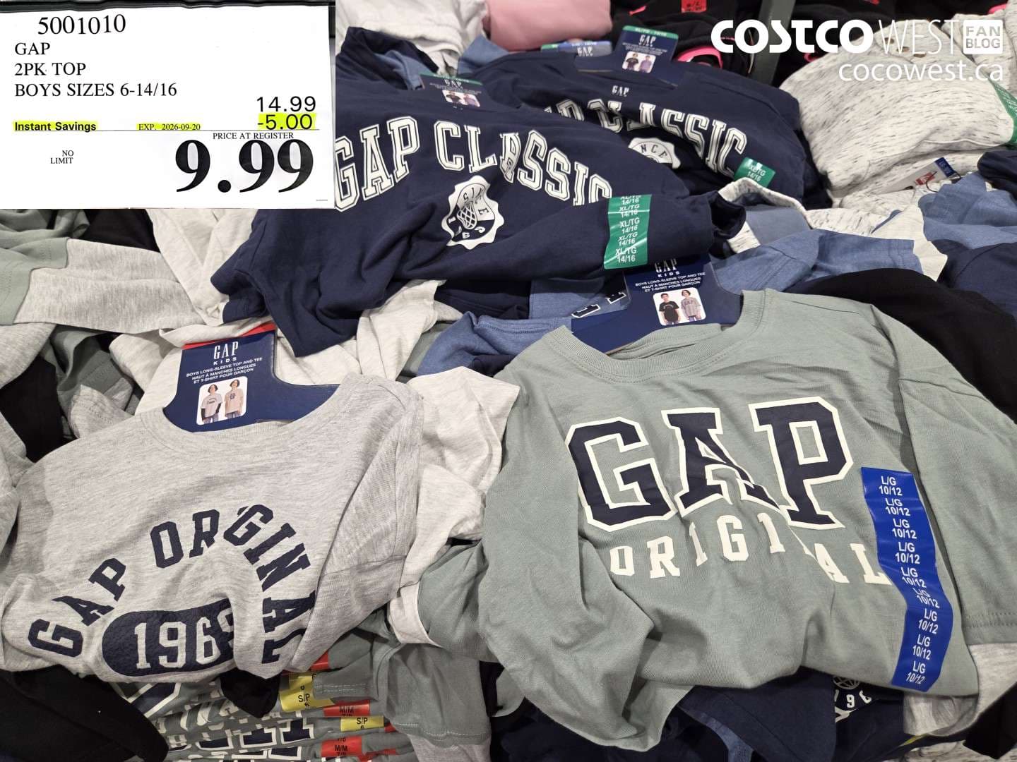 gap 2pk top boys sizes 61416