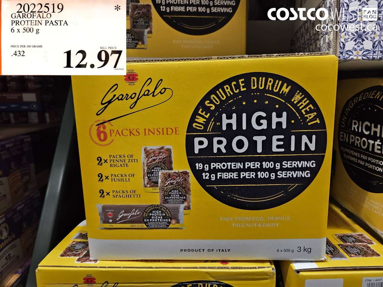 garofalo protein pasta 6 x 500 g