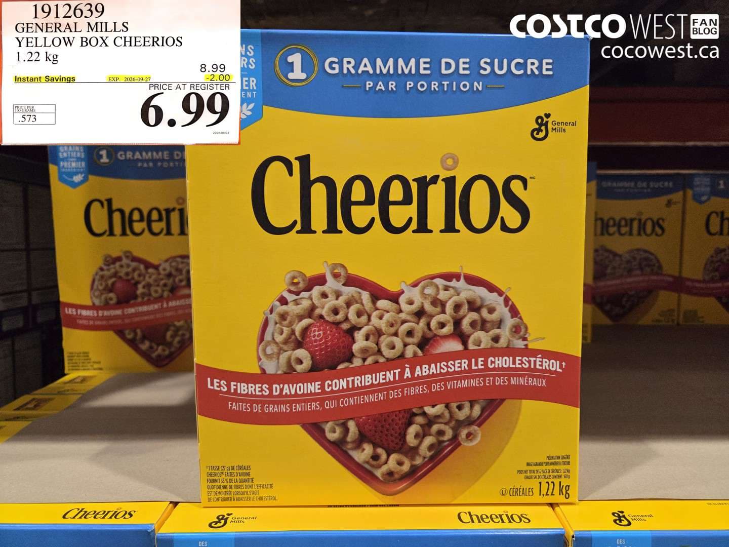 general mills yellow box cheerios 122 kg