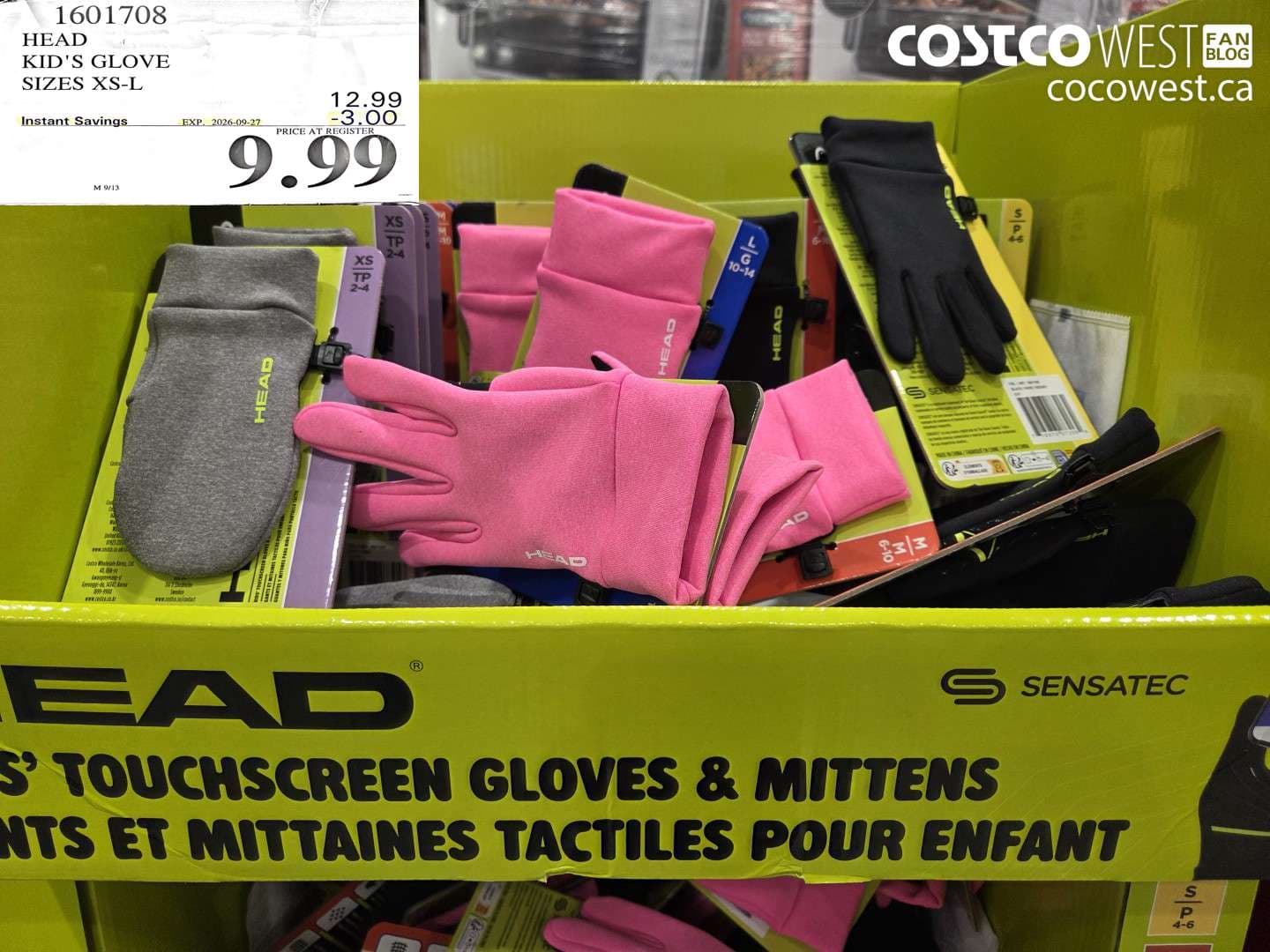 head kids glove sizes xsl