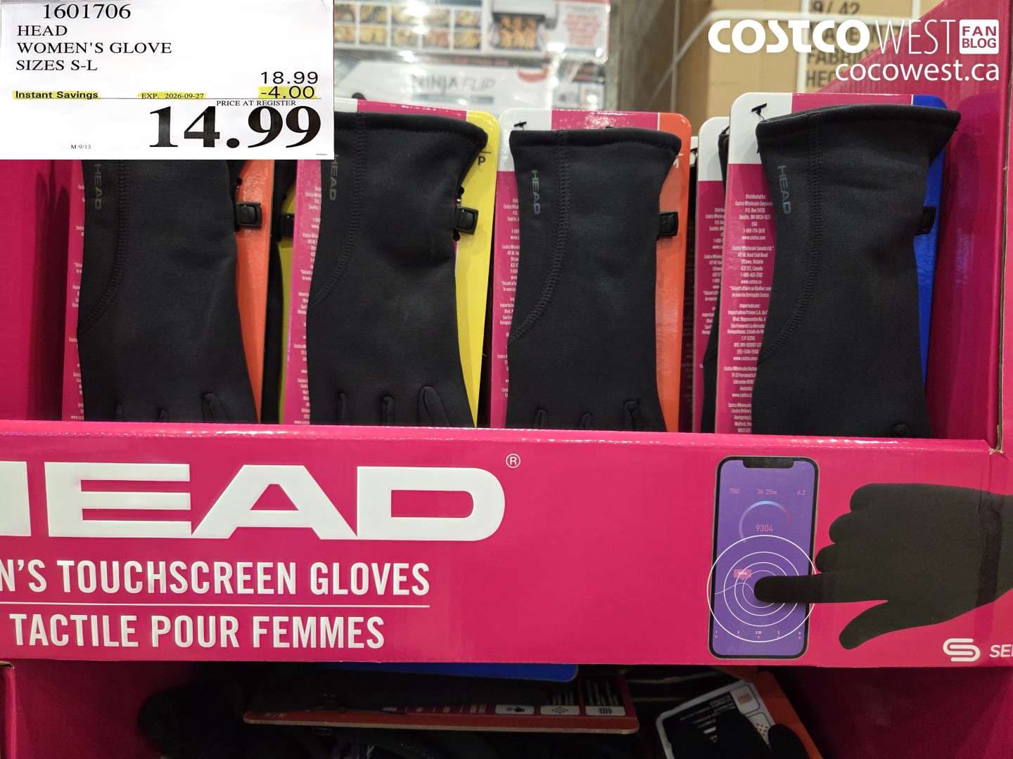 head womens glove sizes sl