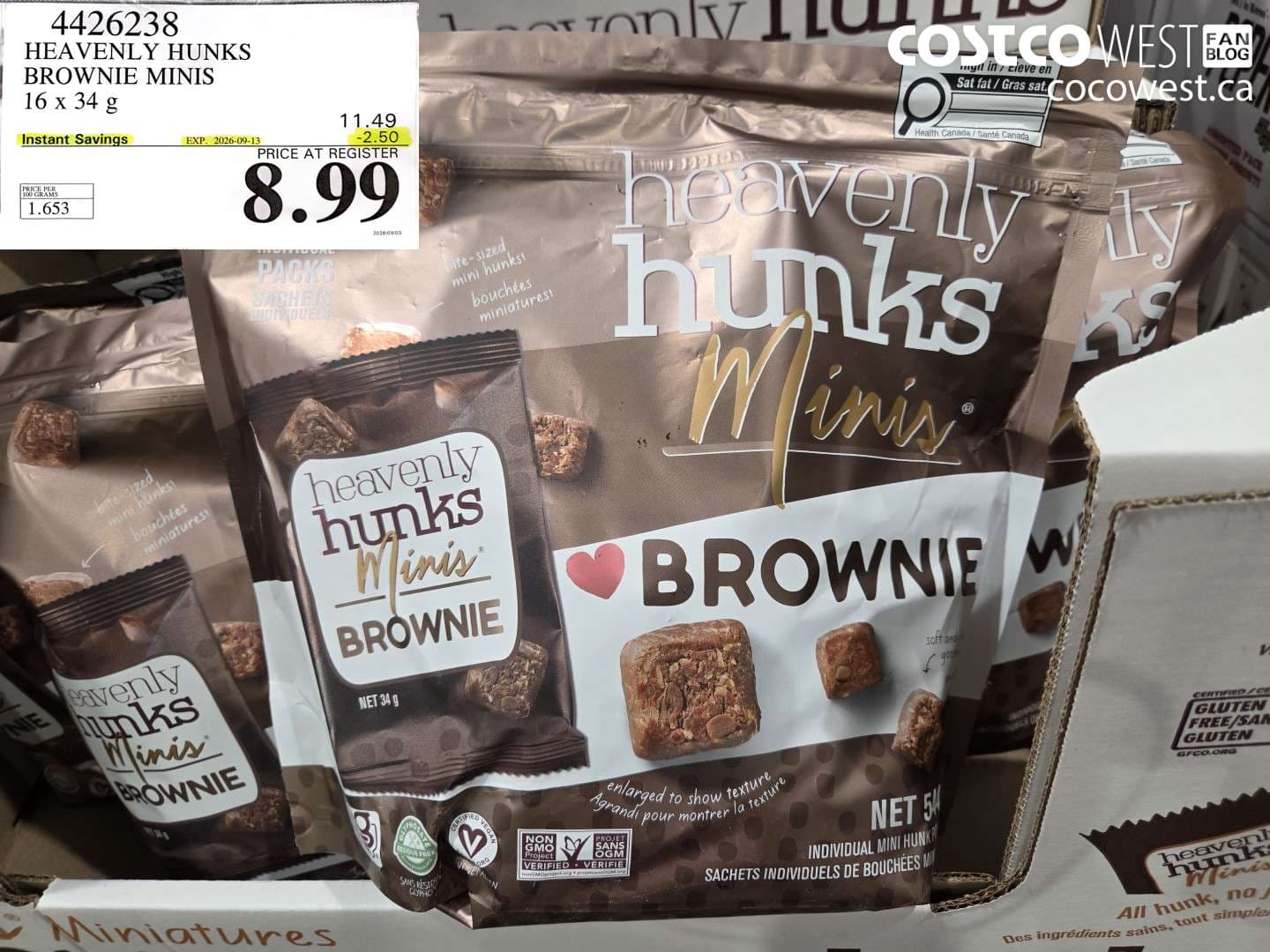heavenly hunks brownie minis 16 x 34 g