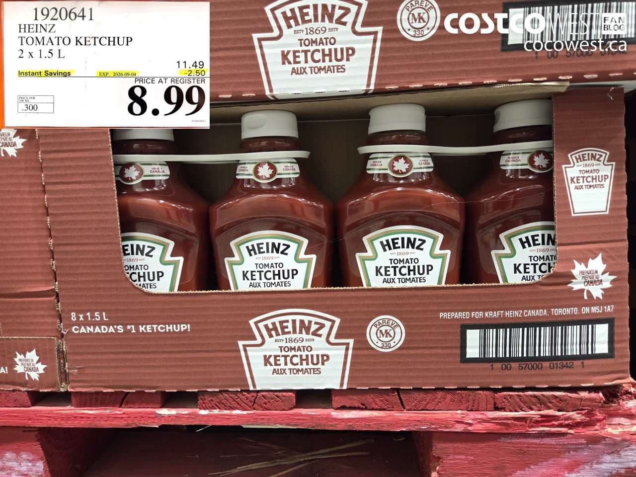 heinz tomato ketchup 2 x 15 l