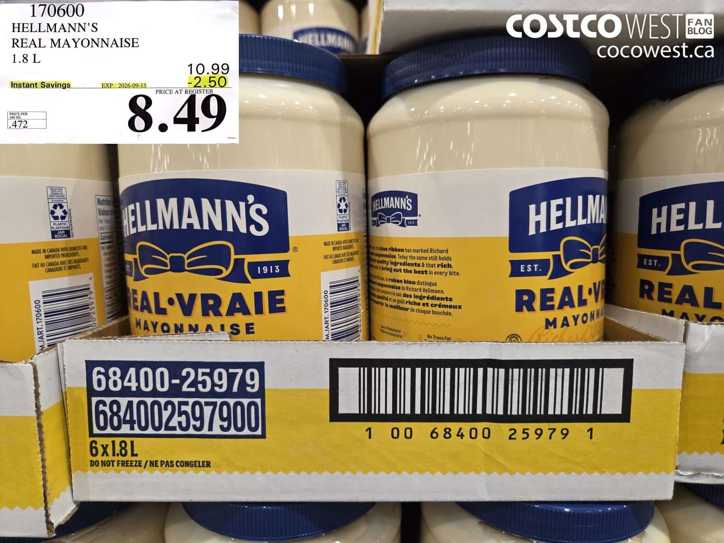 hellmanns real mayonnaise 18 l