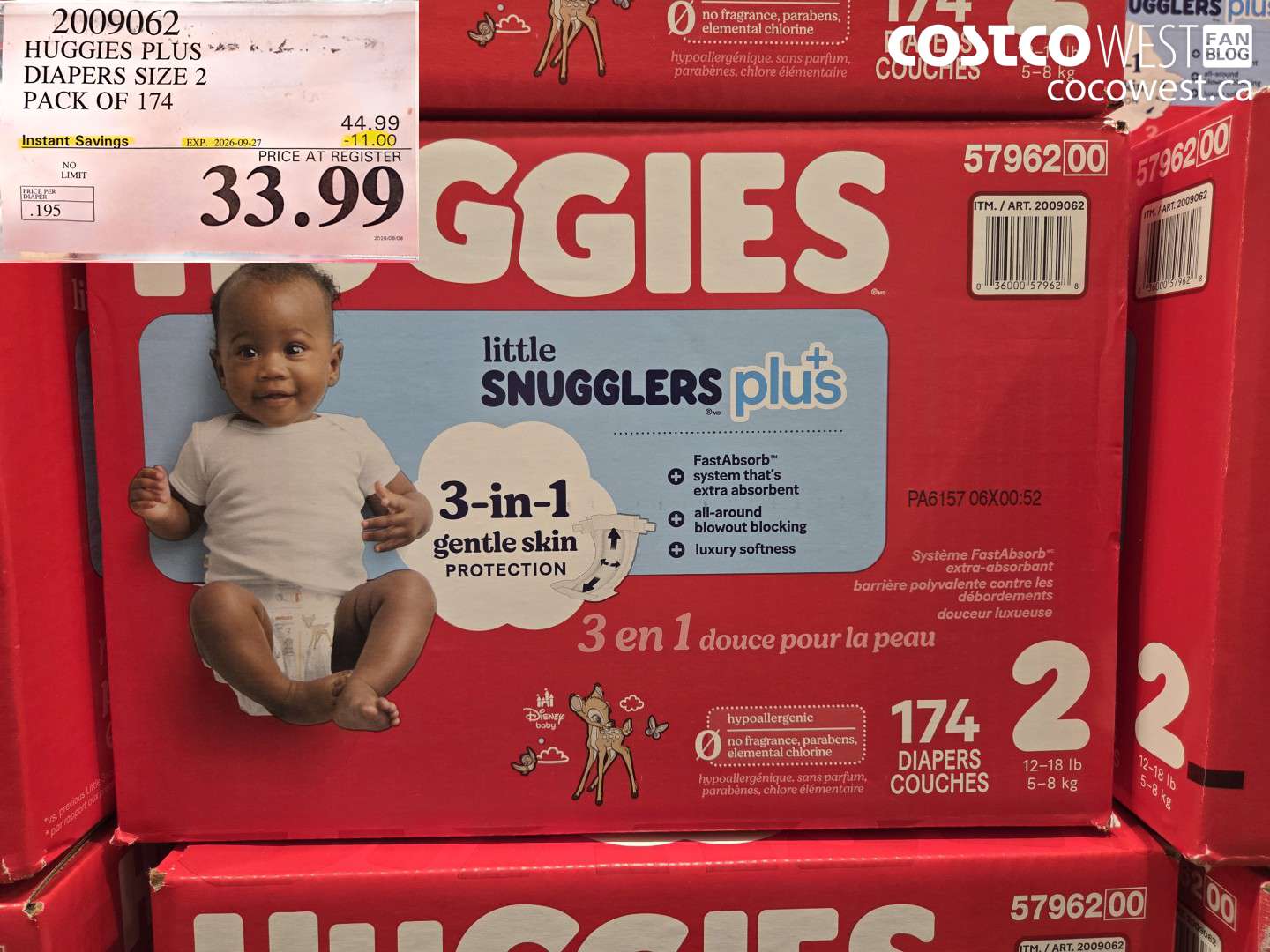 huggies plus diapers size 2 pack of 174