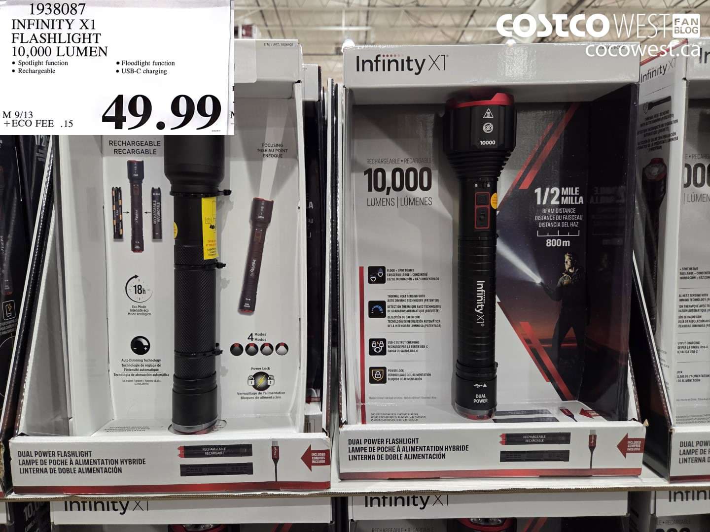INFINITY X1 FLASHLIGHT 10,000 LUMEN