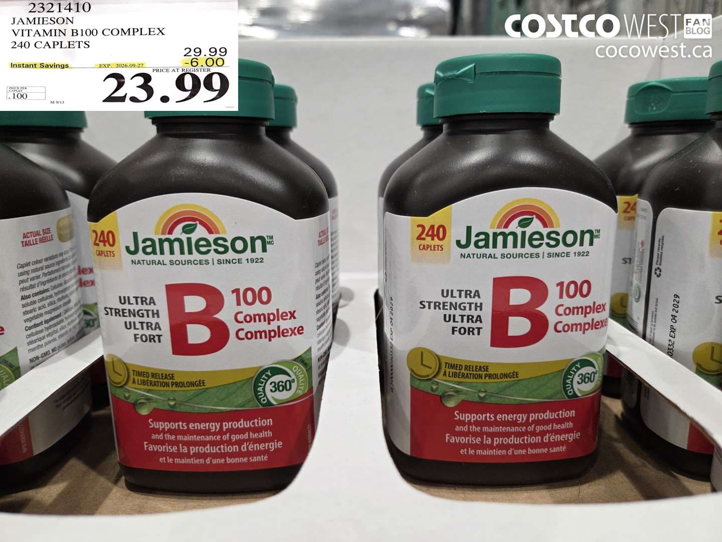 jamieson vitamin b100 complex 240 caplets