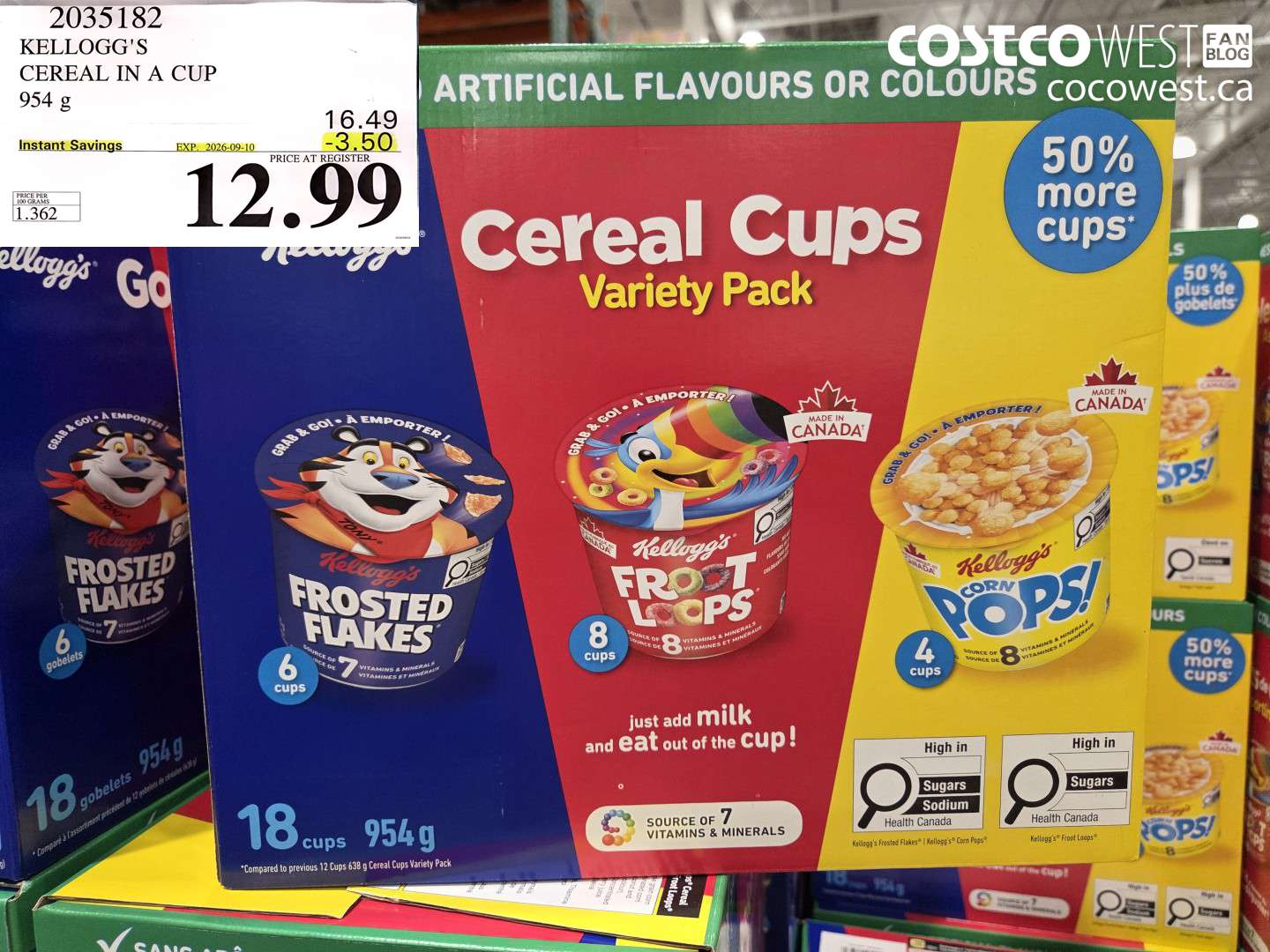 kelloggs cereal in a cup 954 g