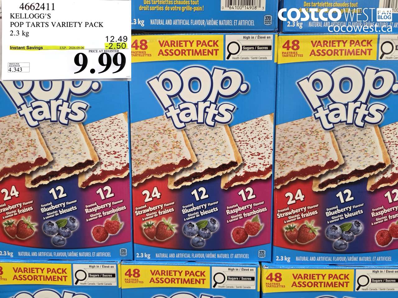 KELLOGG’S POP TARTS VARIETY PACK 2.3 KG