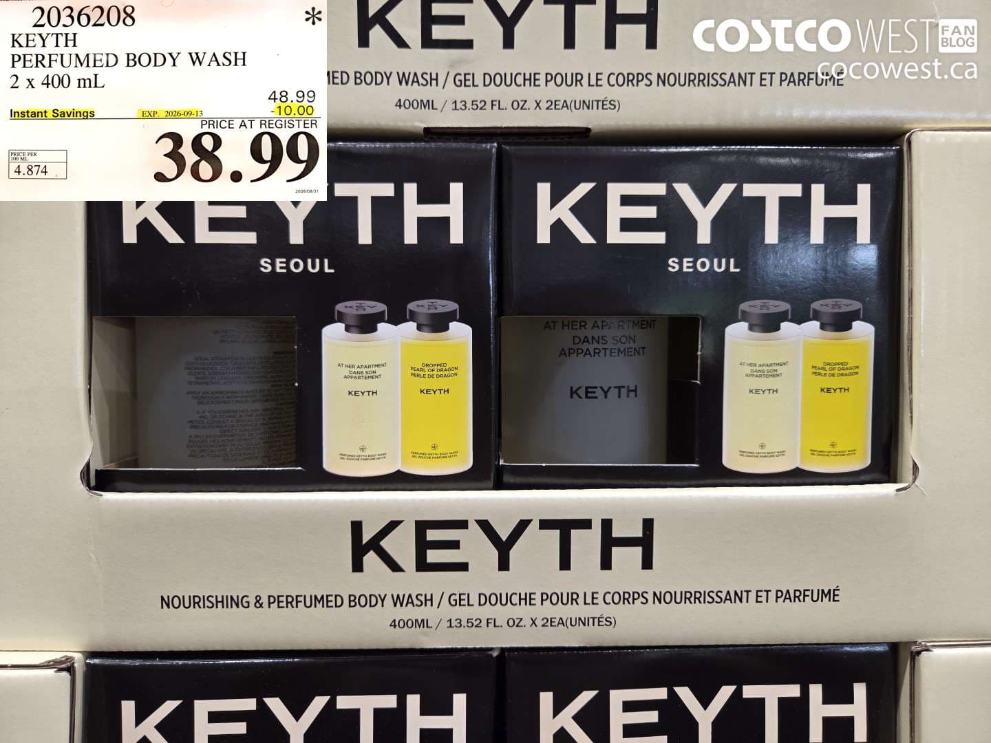 keyth perfumed body wash 2 x 400 ml