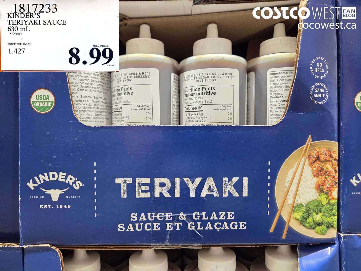 KINDER’S TERIYAKI SAUCE 630 ML
