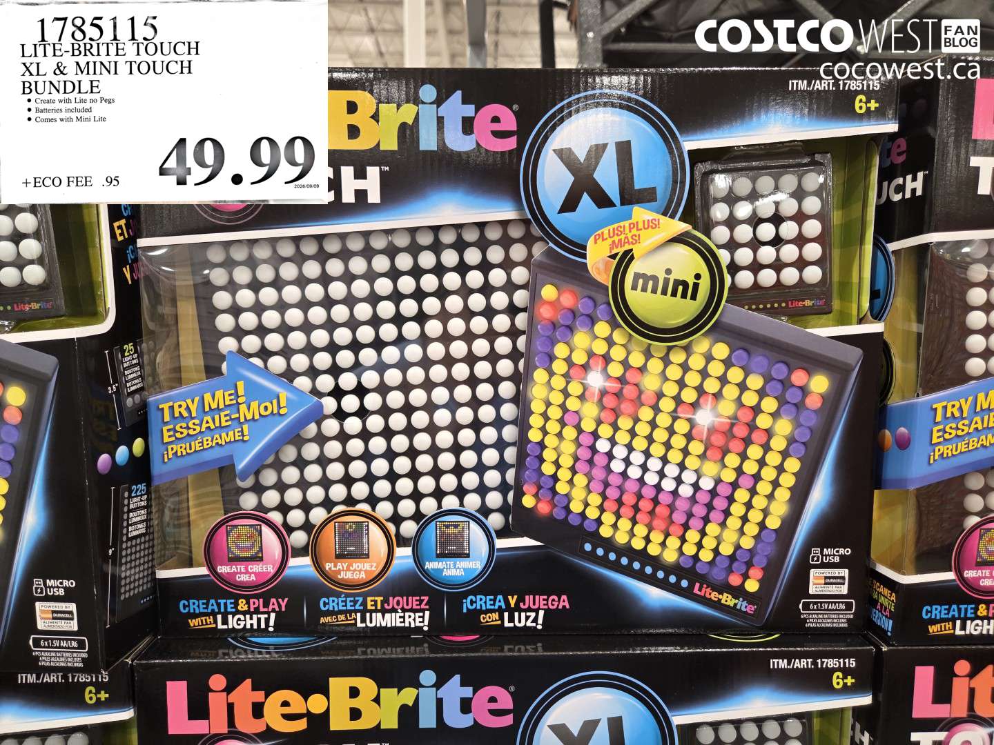 LITE-BRITE TOUCH XL & MINI TOUCH BUNDLE