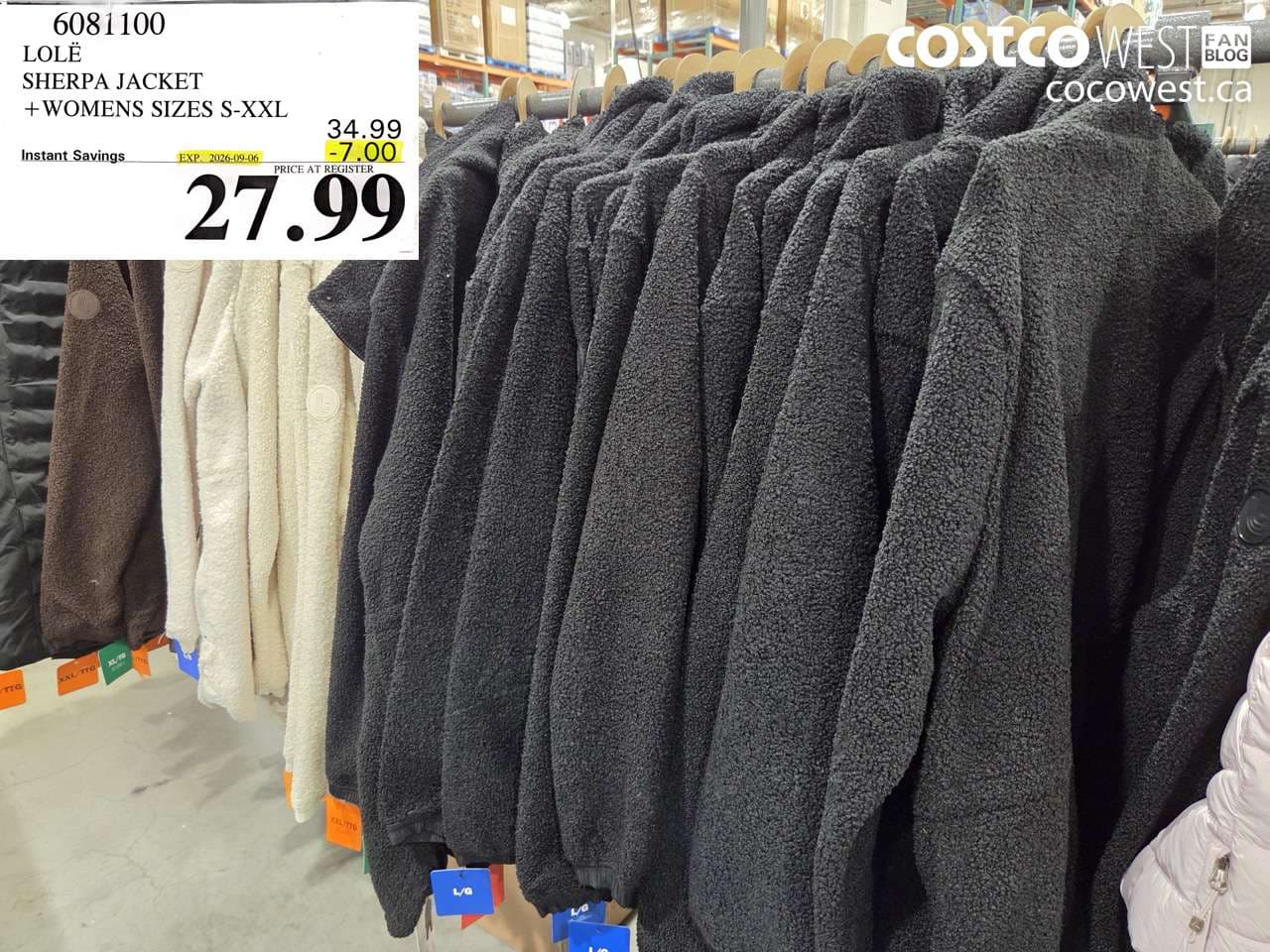 LOLË SHERPA JACKET WOMENS SIZES S-XXL