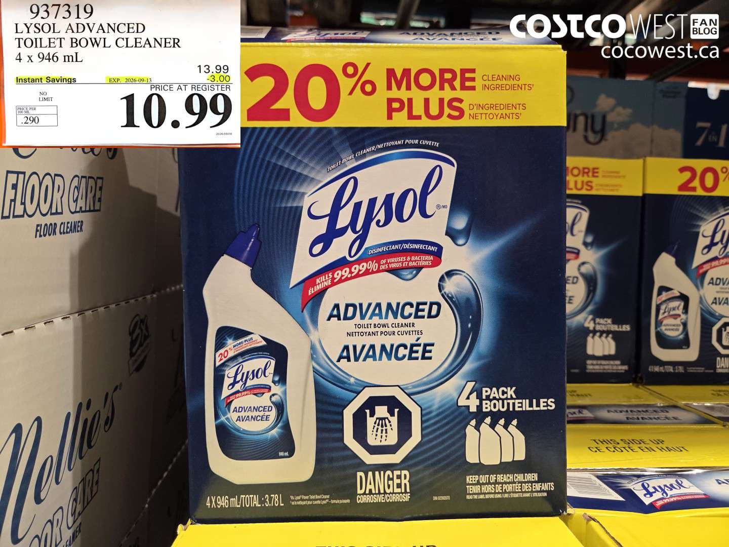 lysol advanced toilet bowl cleaner 4 x 946 ml