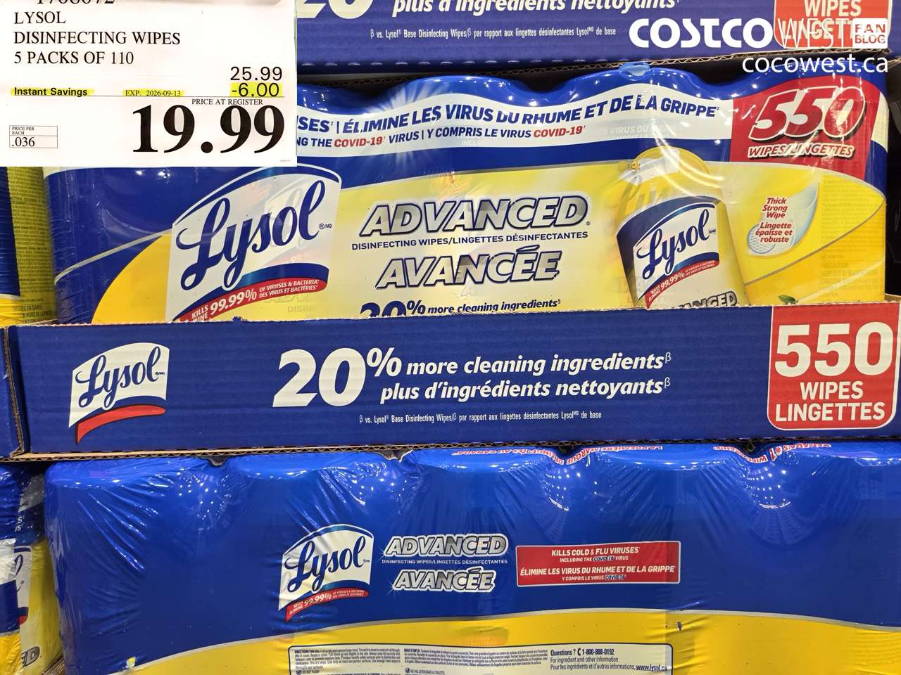 lysol disinfecting wipes 5 packs of 110