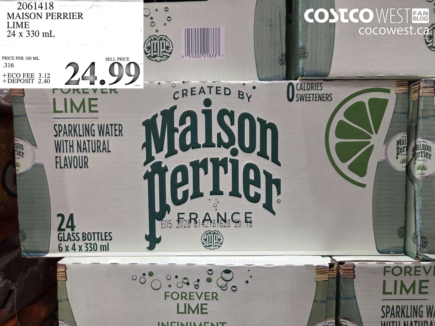maison perrier lime 24 x 330 ml