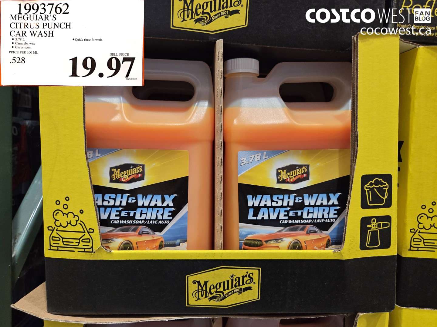 meguiars citrus punch car wash 378 l