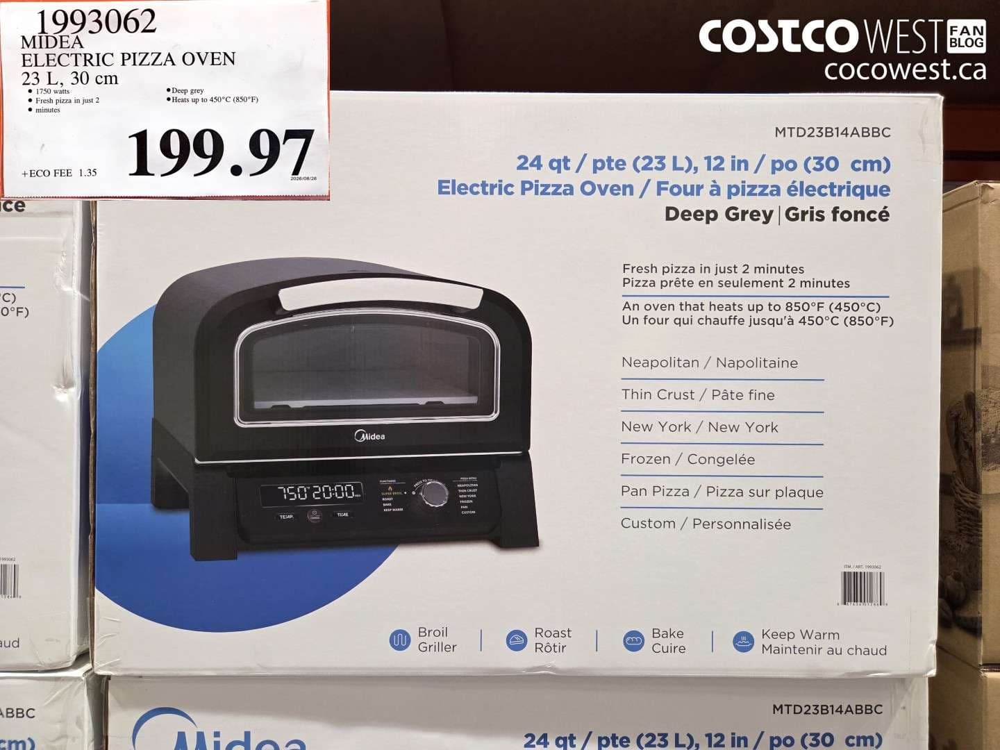 midea electric pizza oven 23 l 30 cm