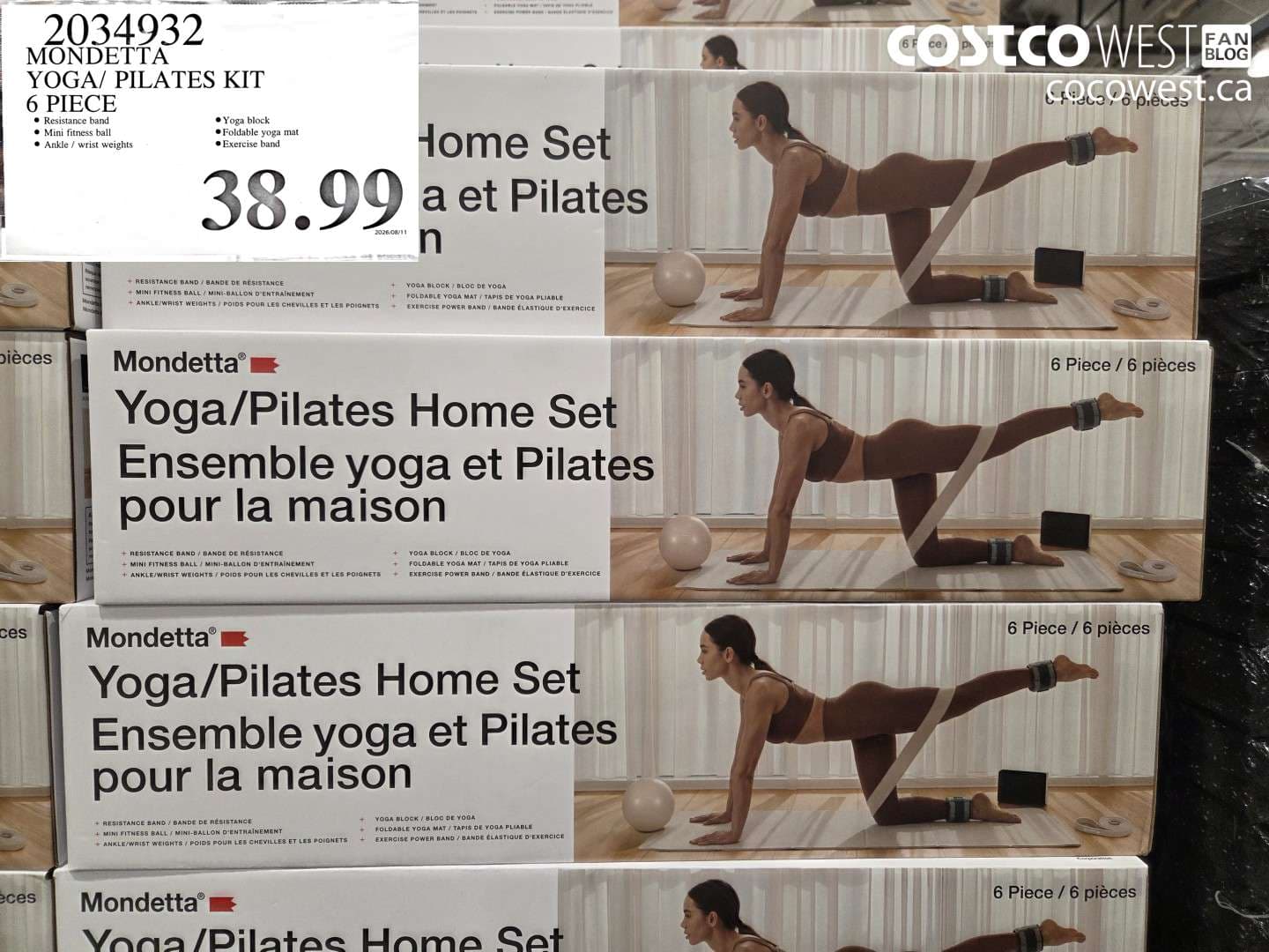 mondetta yoga pilates kit 6 piece