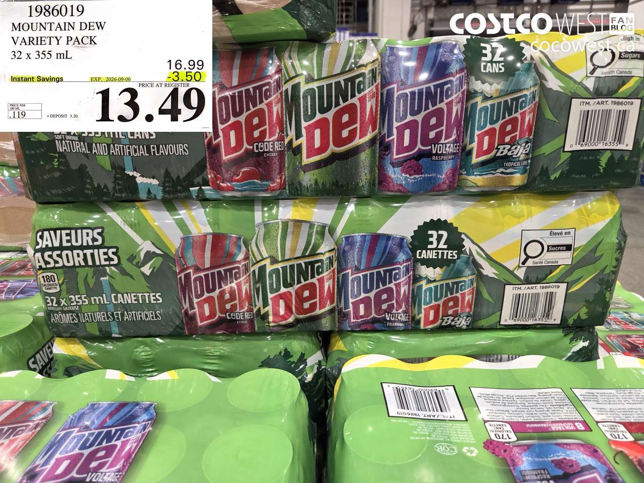 mountain dew variety pack 32 x 355 ml