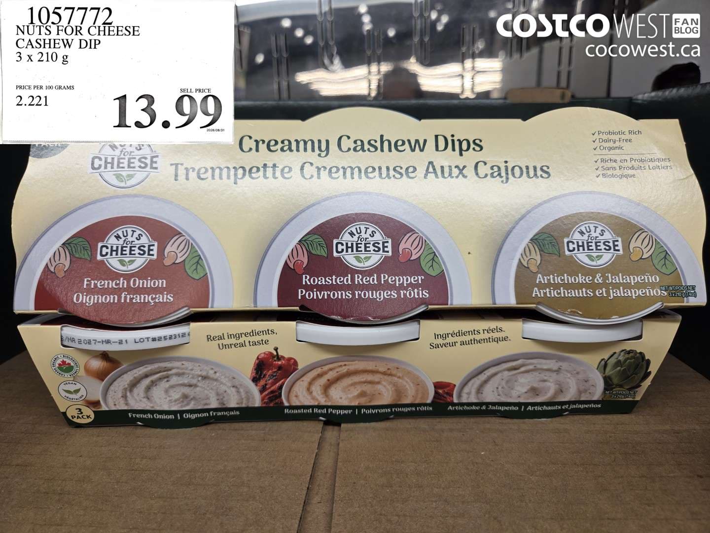 NUTS FOR CHEESE CASHEW DIP 3 X 210 G