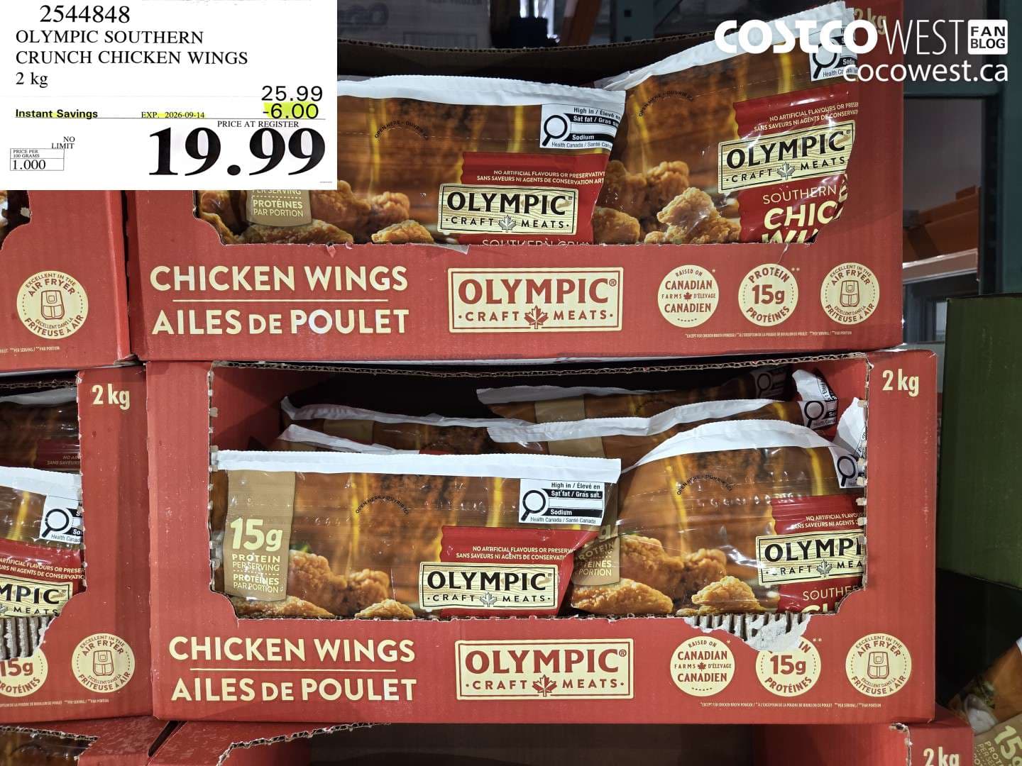 olympic southern crunch chicken wings 2 kg