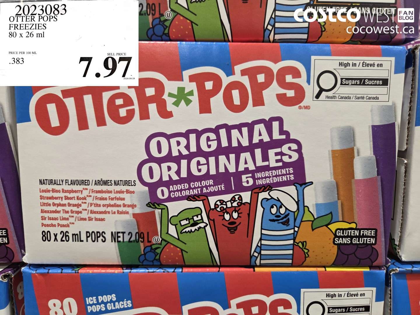 otter pops freeezies 80 x 26 ml