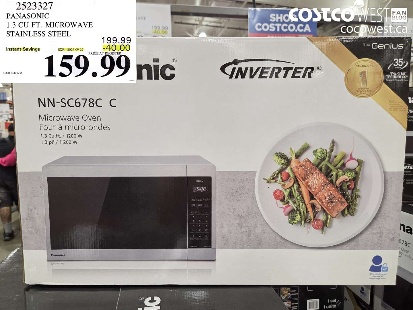 panasonic 13 cuft microwave stainless steel