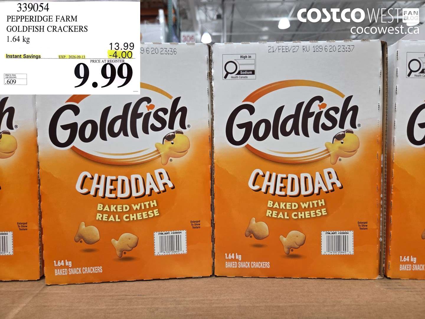 pepperidge farm goldfish crackers 164 kg