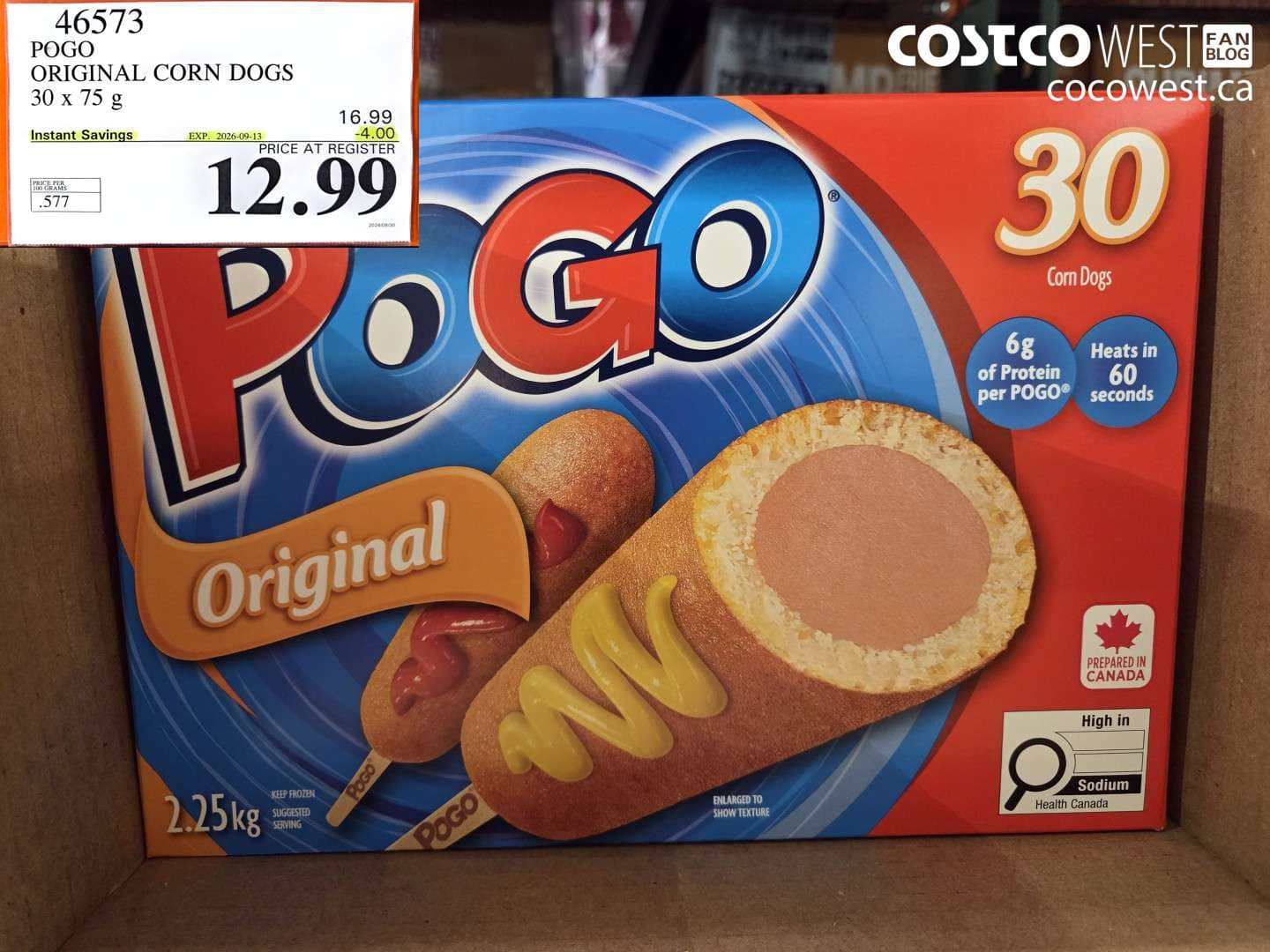 pogo original corn dogs 30 x 75 g