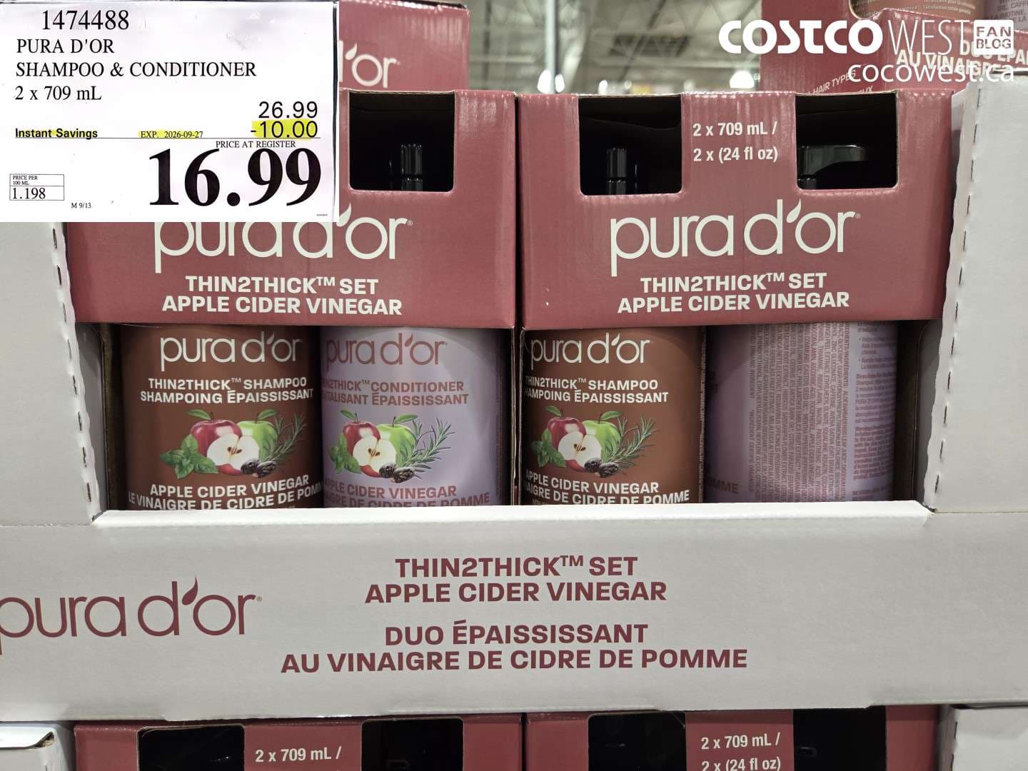 pura dor shampoo  conditioner 2 x 709 ml