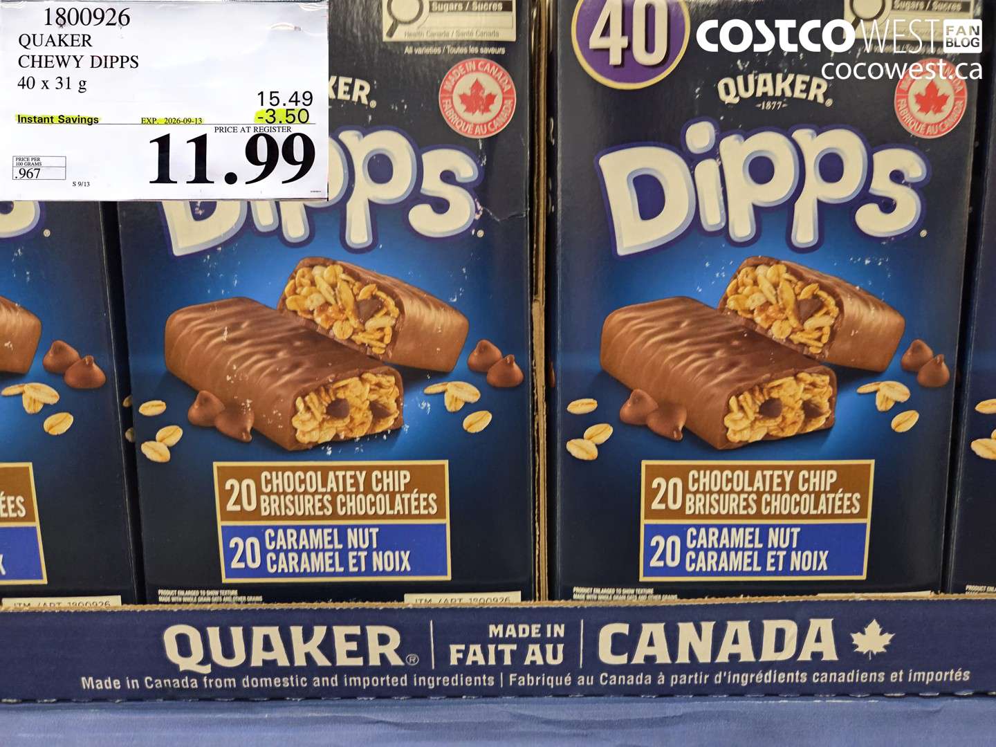 quaker chewy dipps 40 x 31 g