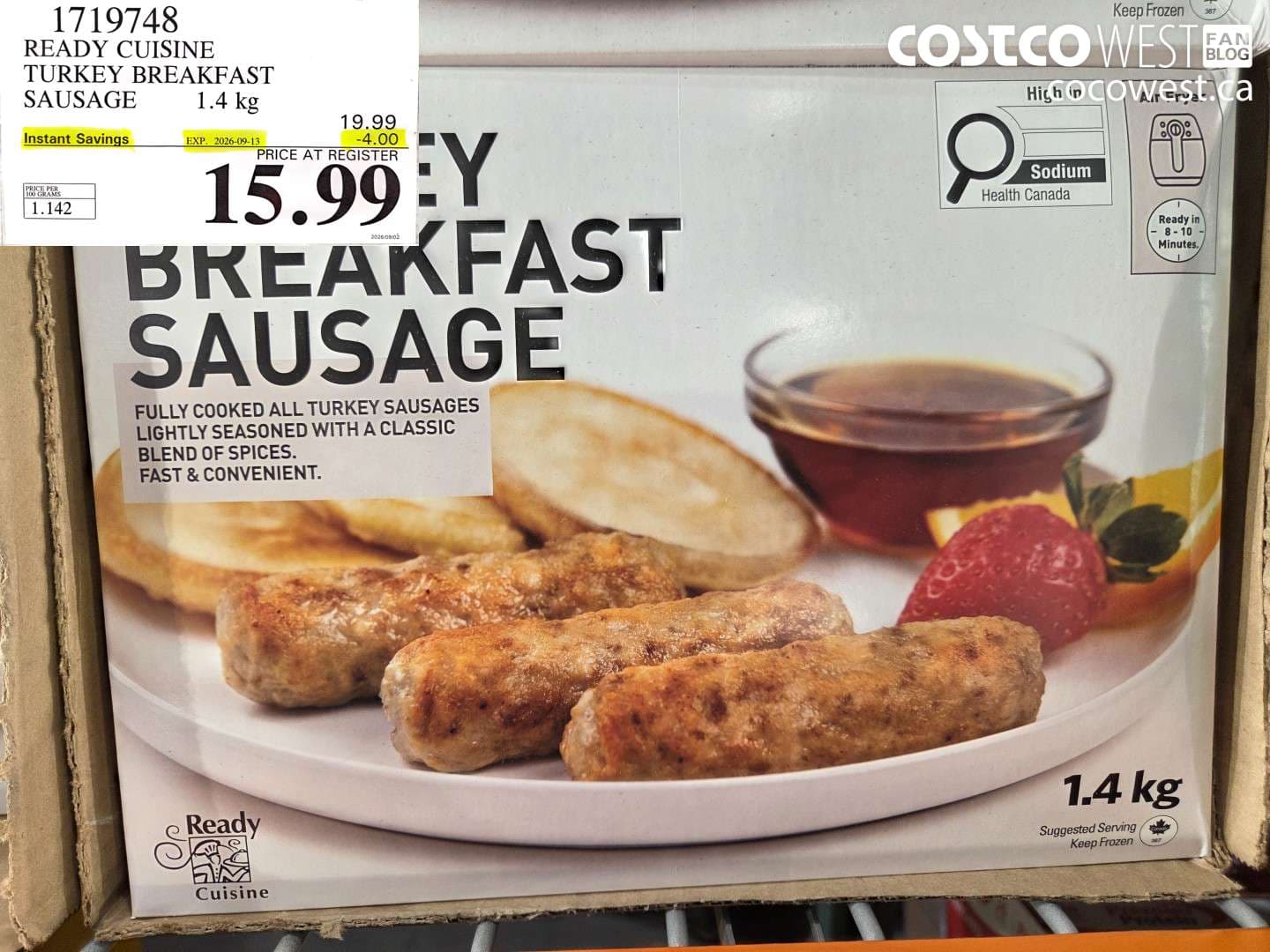 ready cuisine turkey breakfast sausage 14 kg