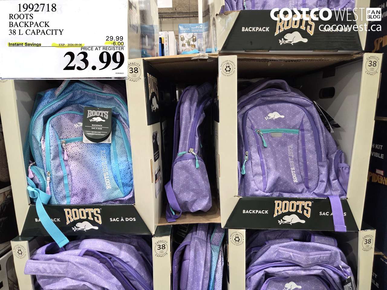 roots backpack 38 l capacity