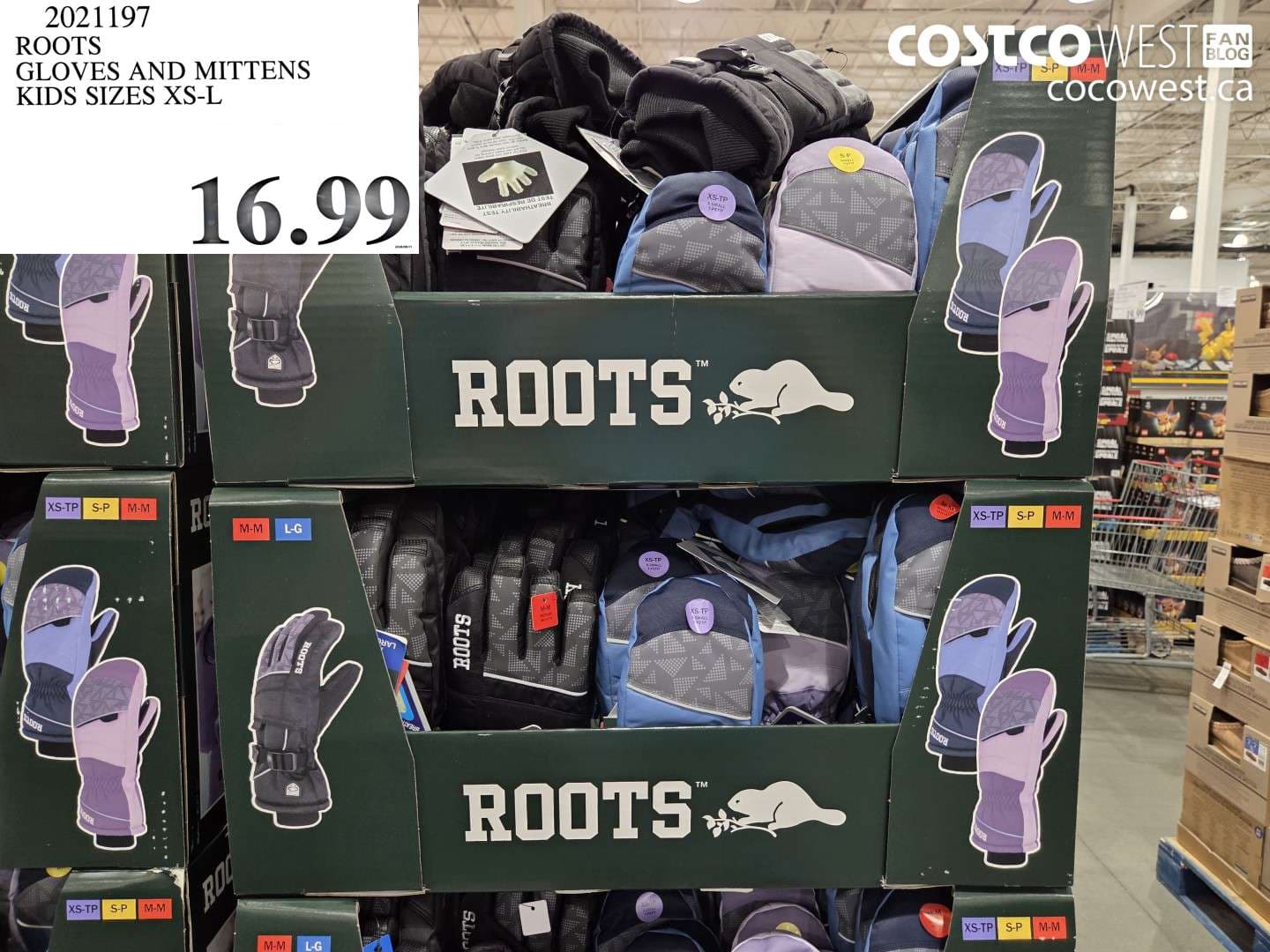 ROOTS GLOVES AND MITTENS KIDS SIZES XS-L