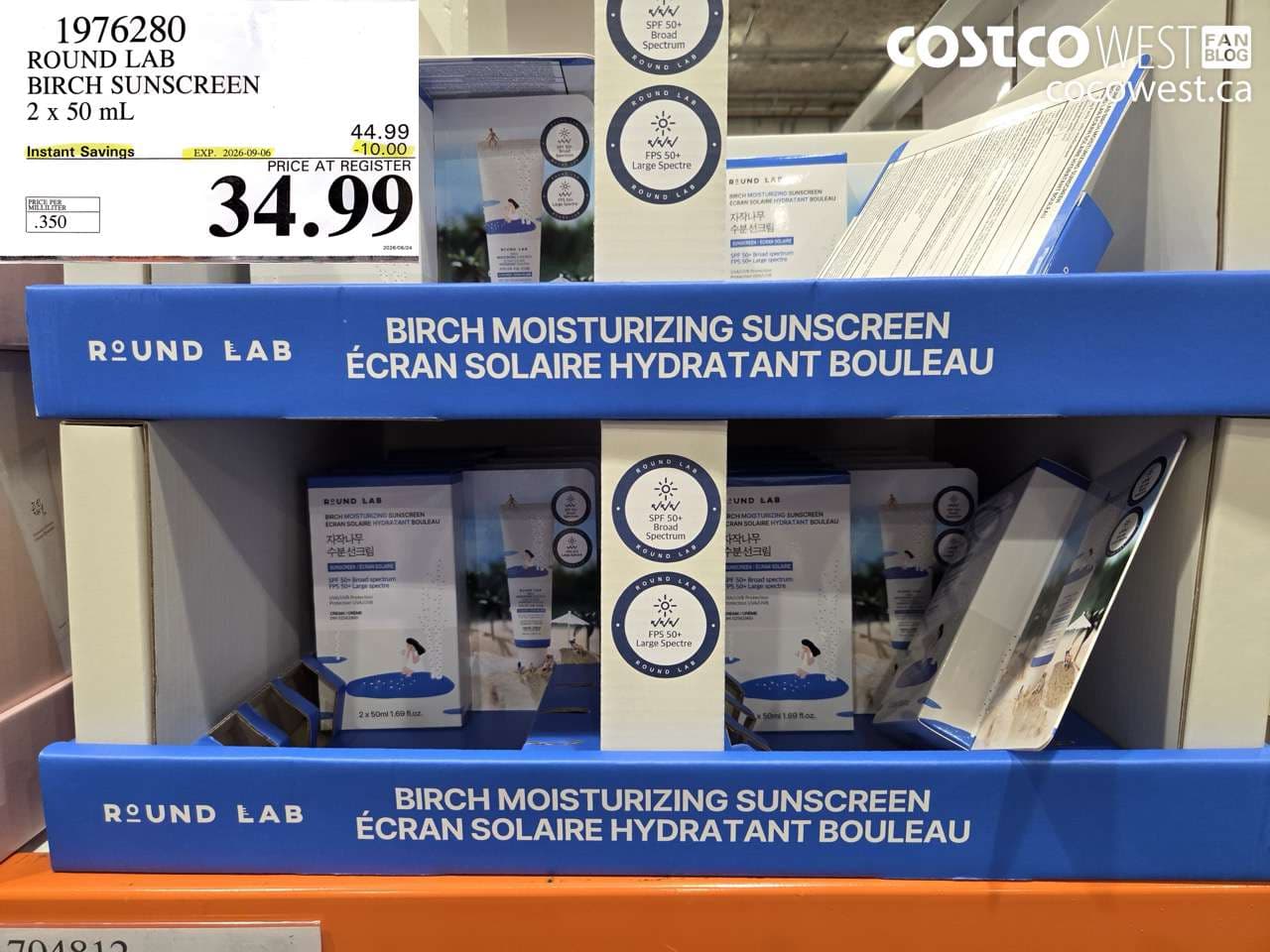 round lab birch sunscreen 2 x 50 ml
