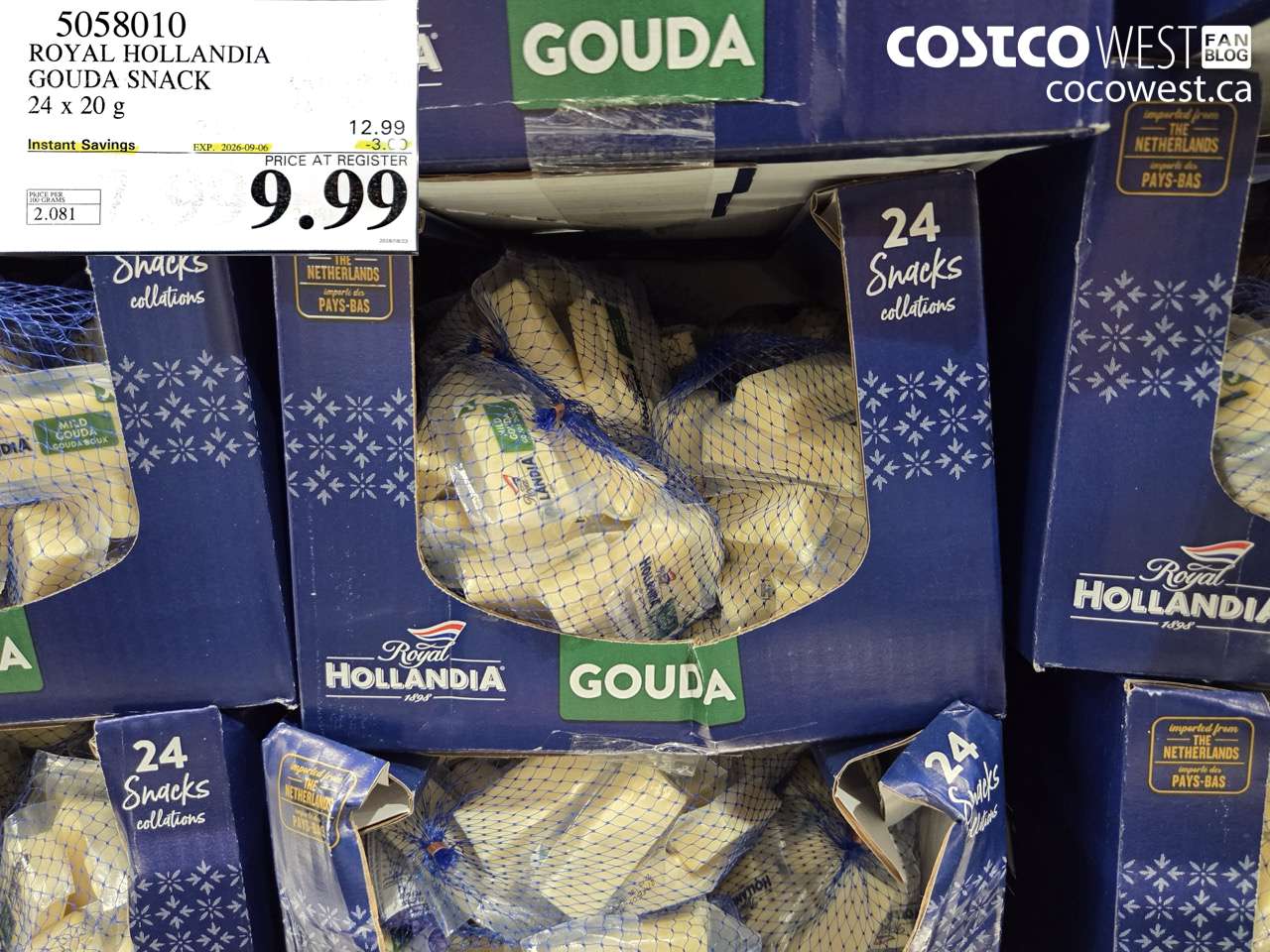 ROYAL HOLLANDIA GOUDA SNACK 24 X 20 G