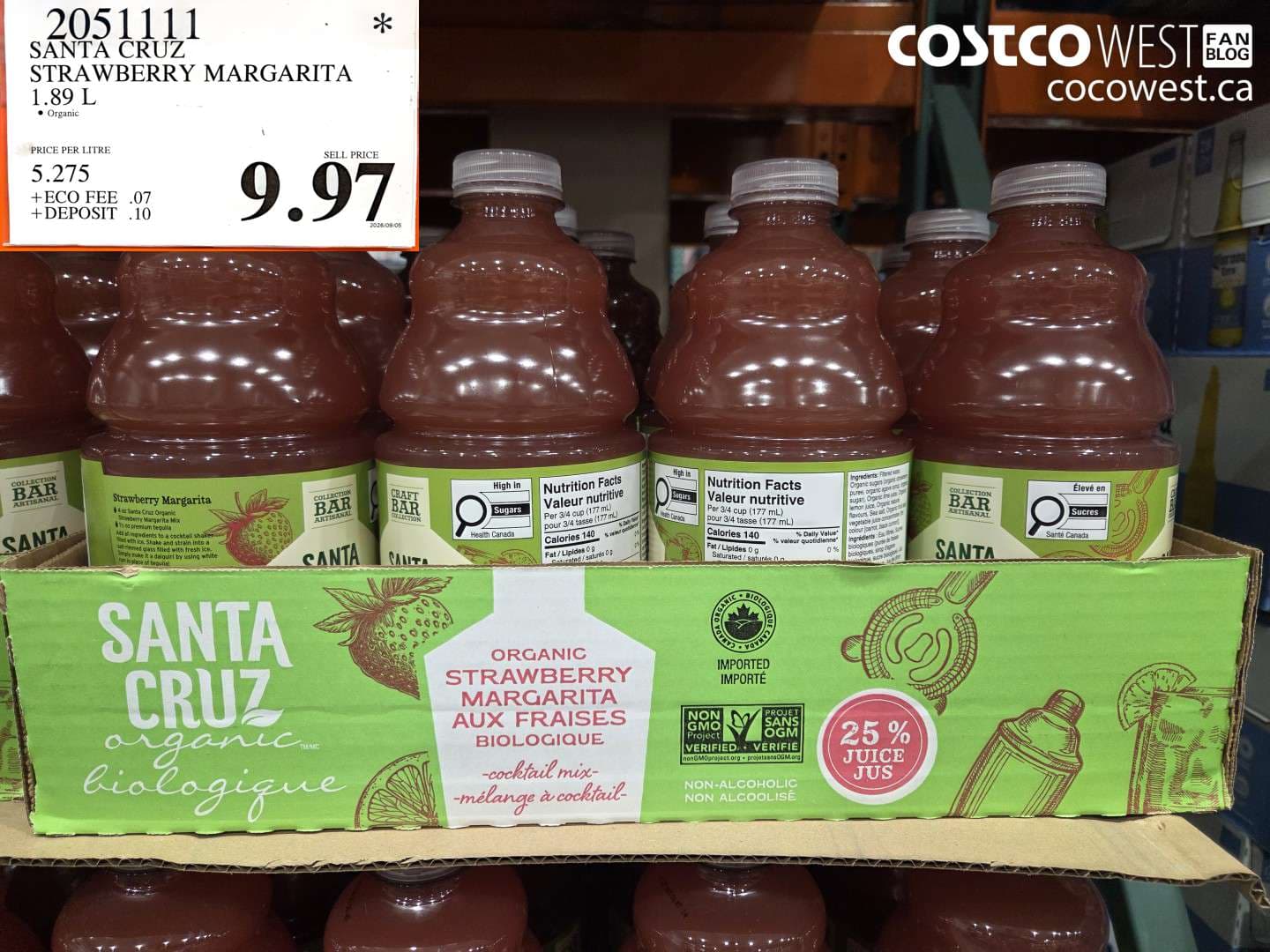 santa cruz strawberry margarita 189 l