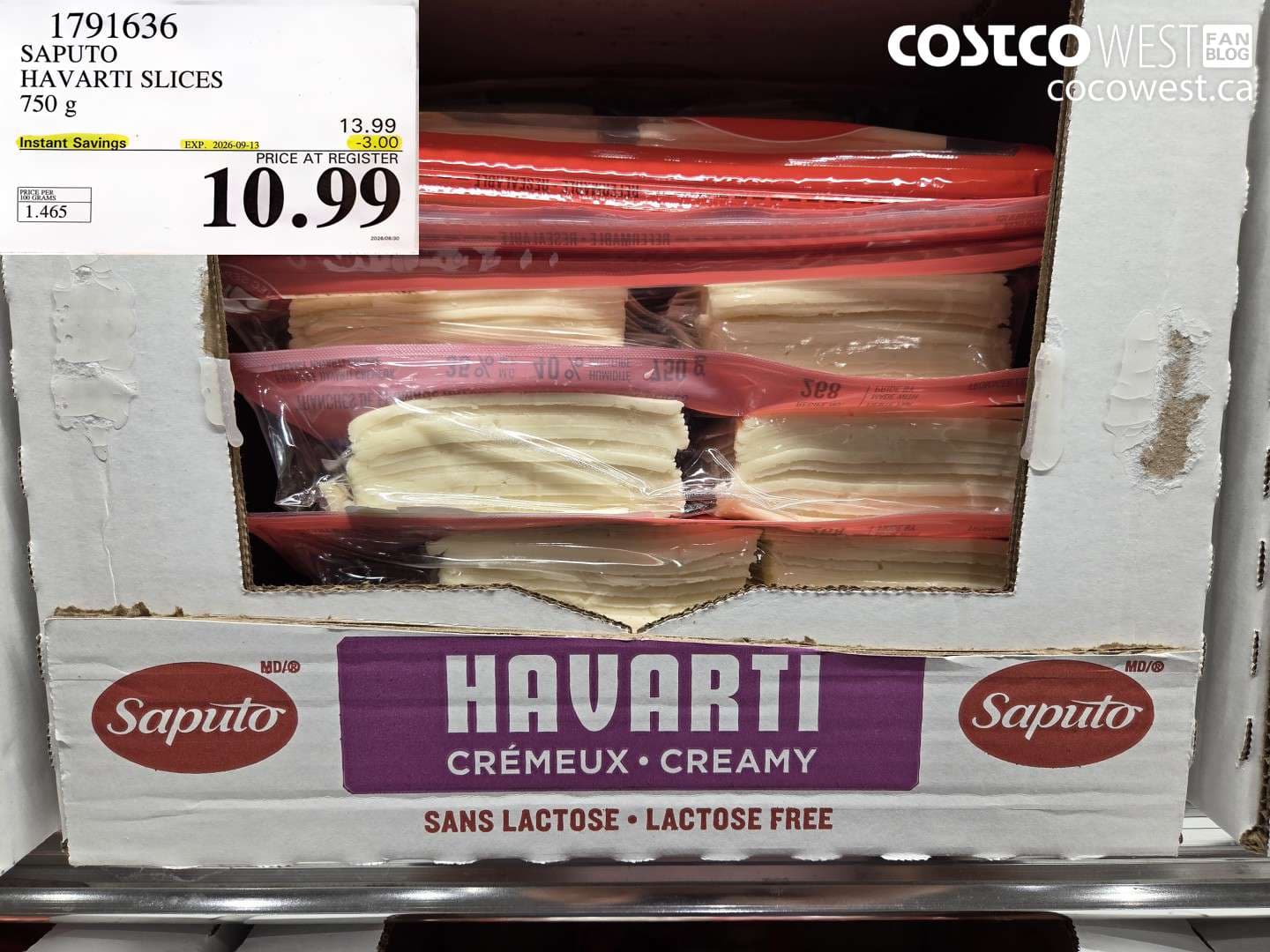 saputo havarti slices 750 g